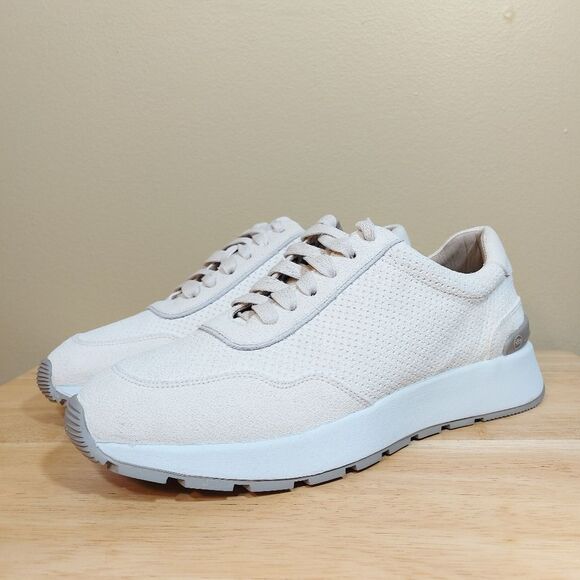 Peter Millar Wayfare Runner Shoes Ivory Suede MS24XF80 Men's Size 9 - Picture 3 of 8